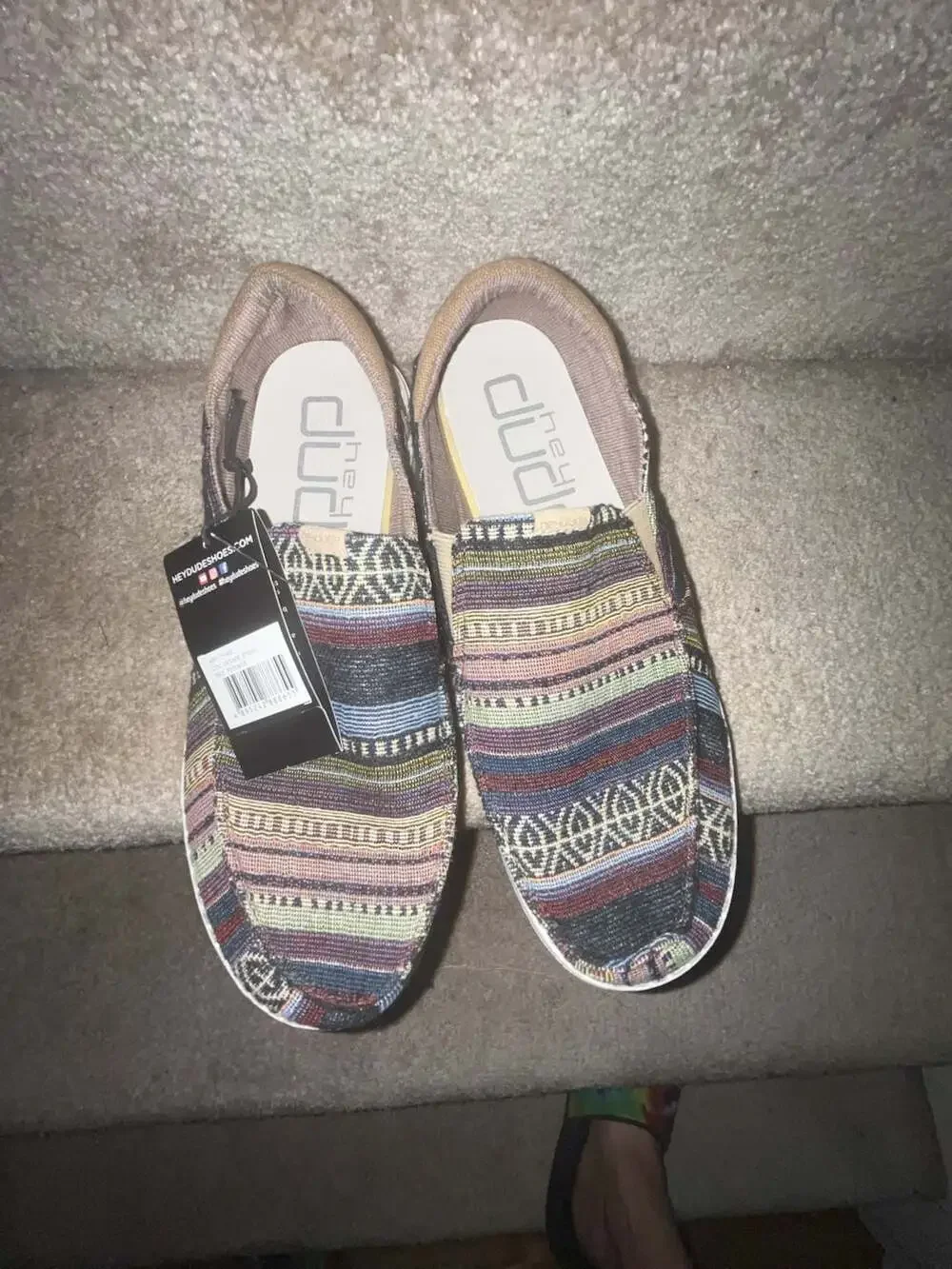 Hey Dude Thad Size 9 Serape Stripe Casual Shoes